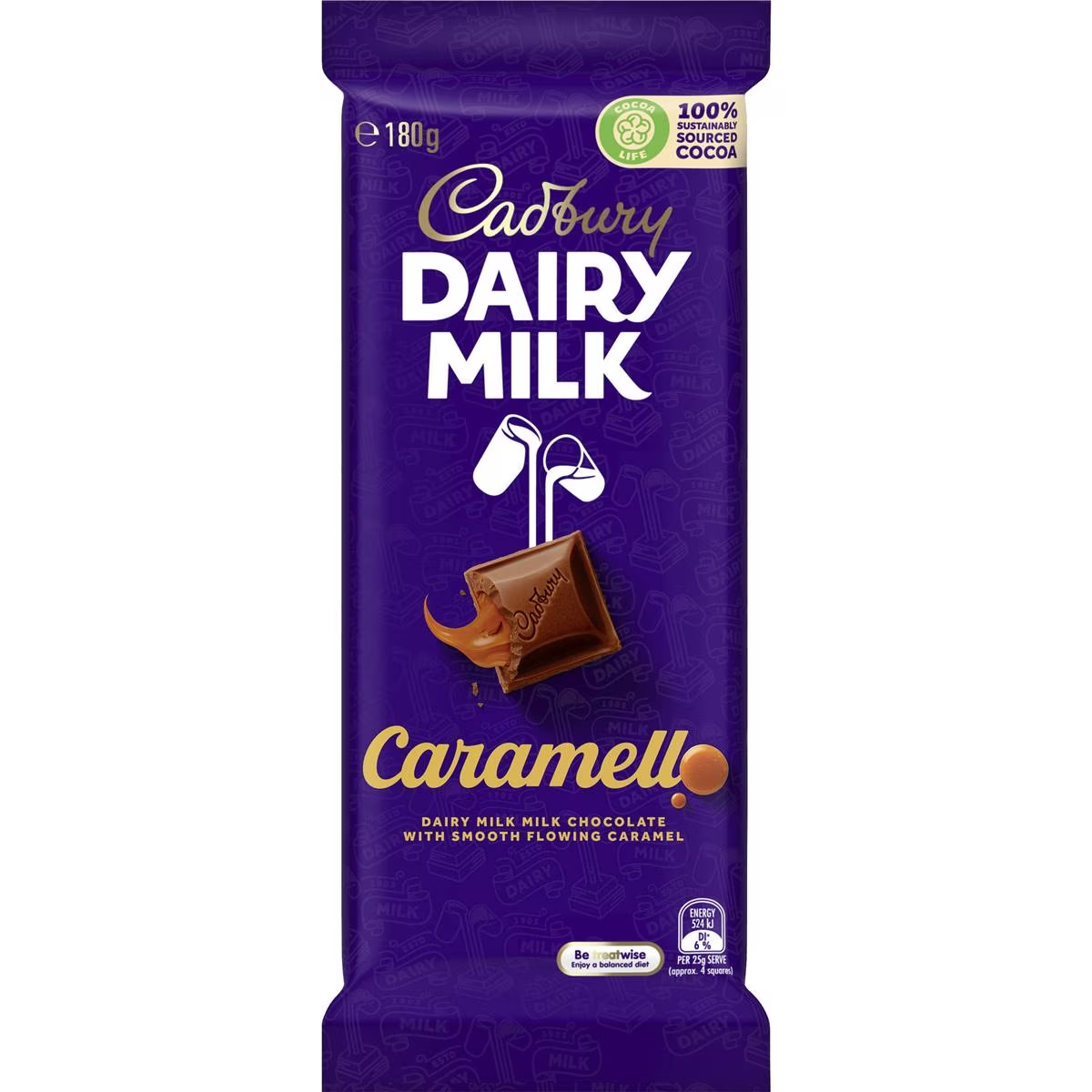 Cadbury Dairy Milk Caramel Chocolate Caramello Block 180g