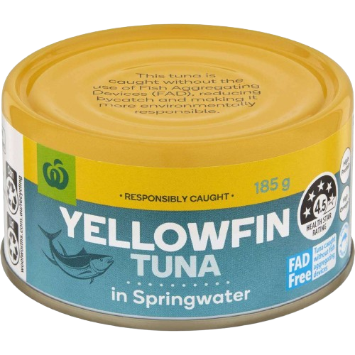 Woolworth Yellowfin Tuna In Springwater 185g