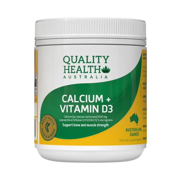 Quality Health Australia Calcium + Vitamin D3 300 Capsules