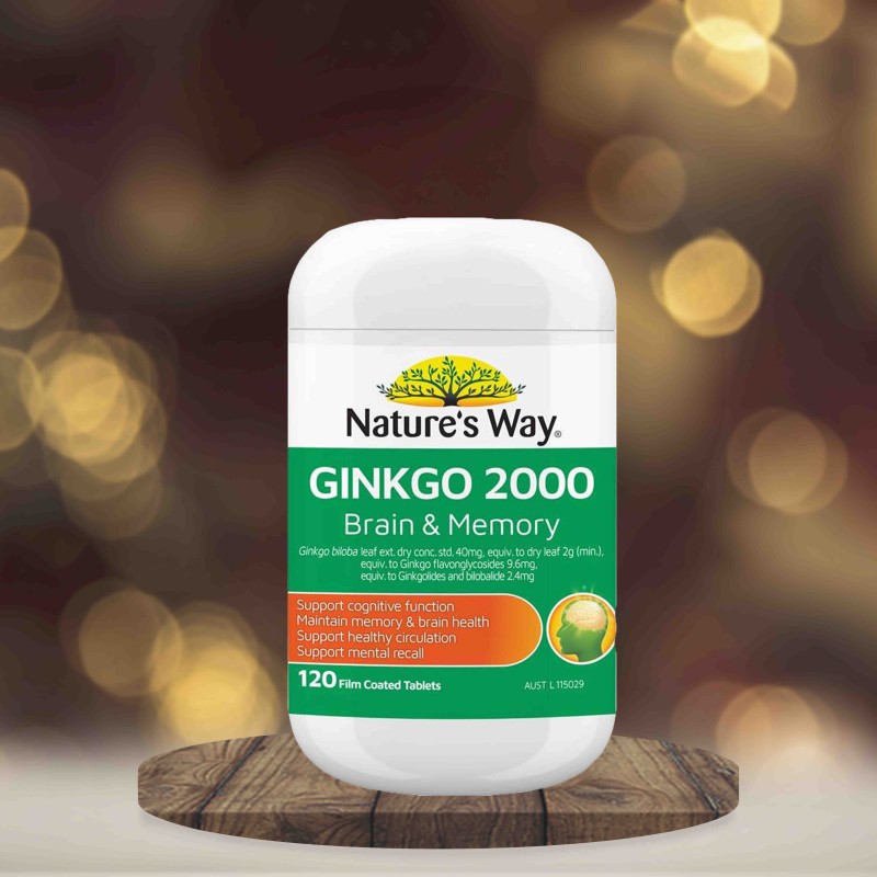 Nature's Way Ginkgo 2000 Brain & Memory 120 Tablets