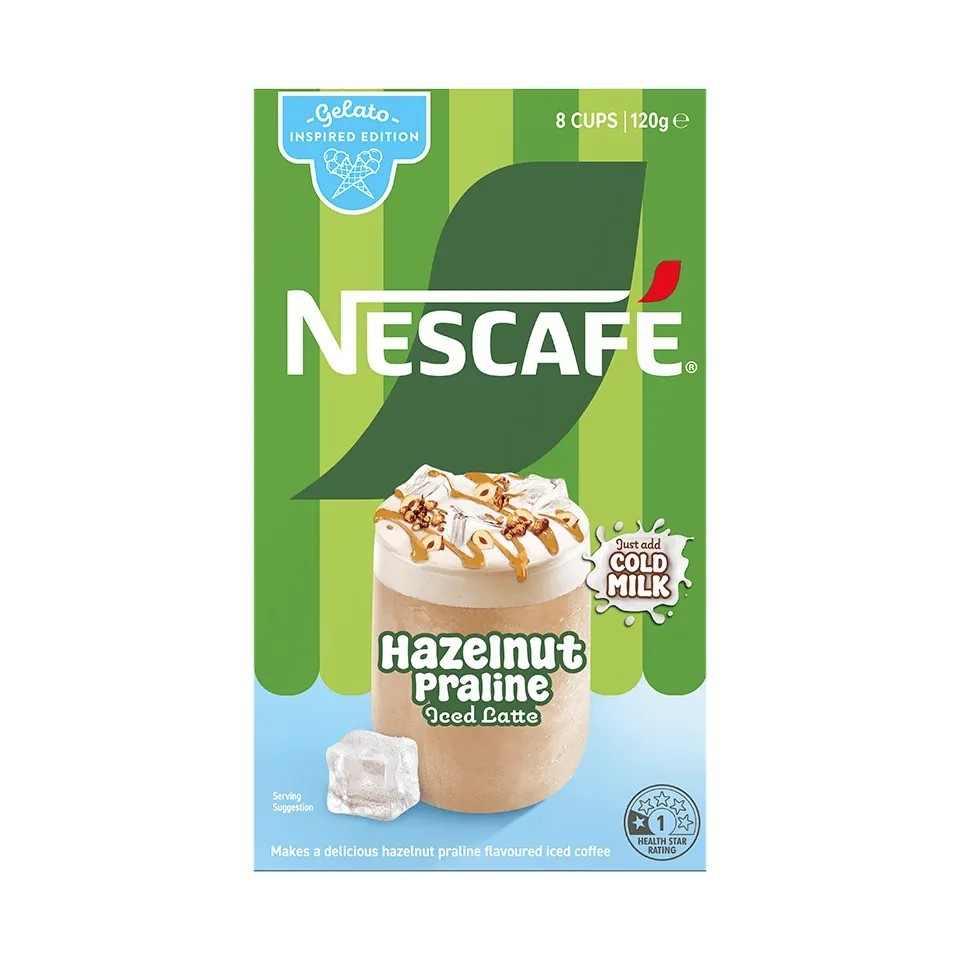 NESCAFÉ® Coffee Sachets Hazelnut Praline Iced Latte