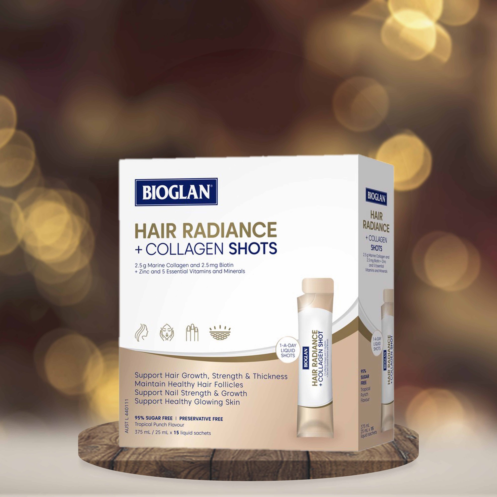 Bioglan Hair Radiance + Collagen Shots 15x25mL