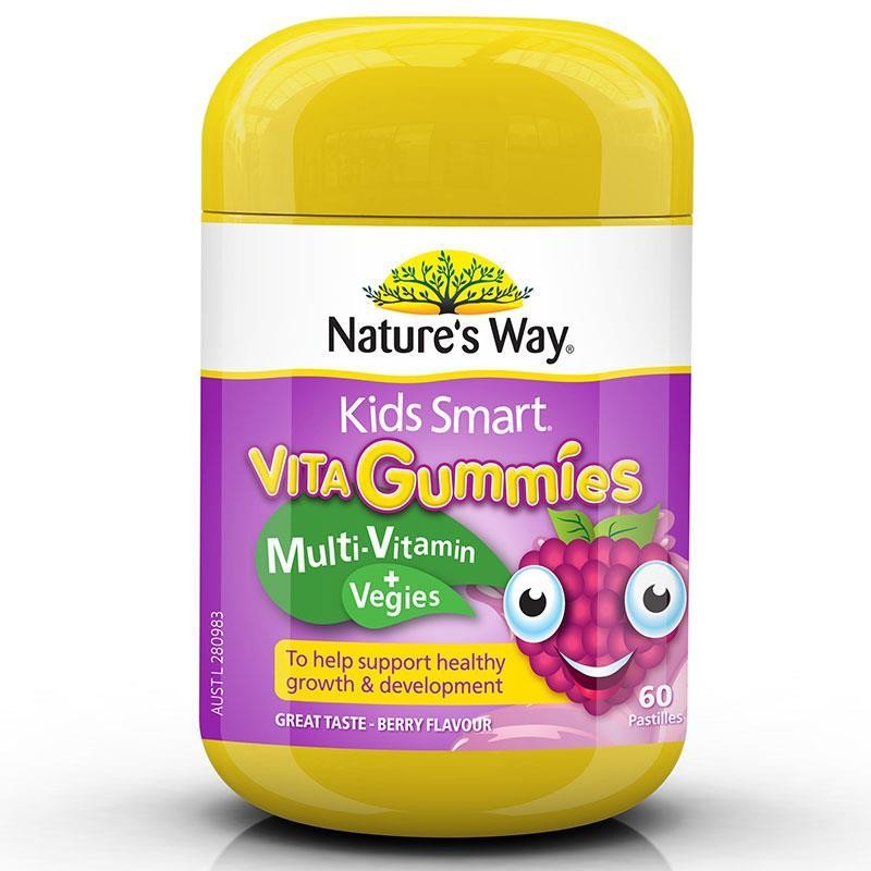 NATURE’S WAY KIDS SMART VITA GUMMIES MULTI-VITAMIN + VEGIES 60s