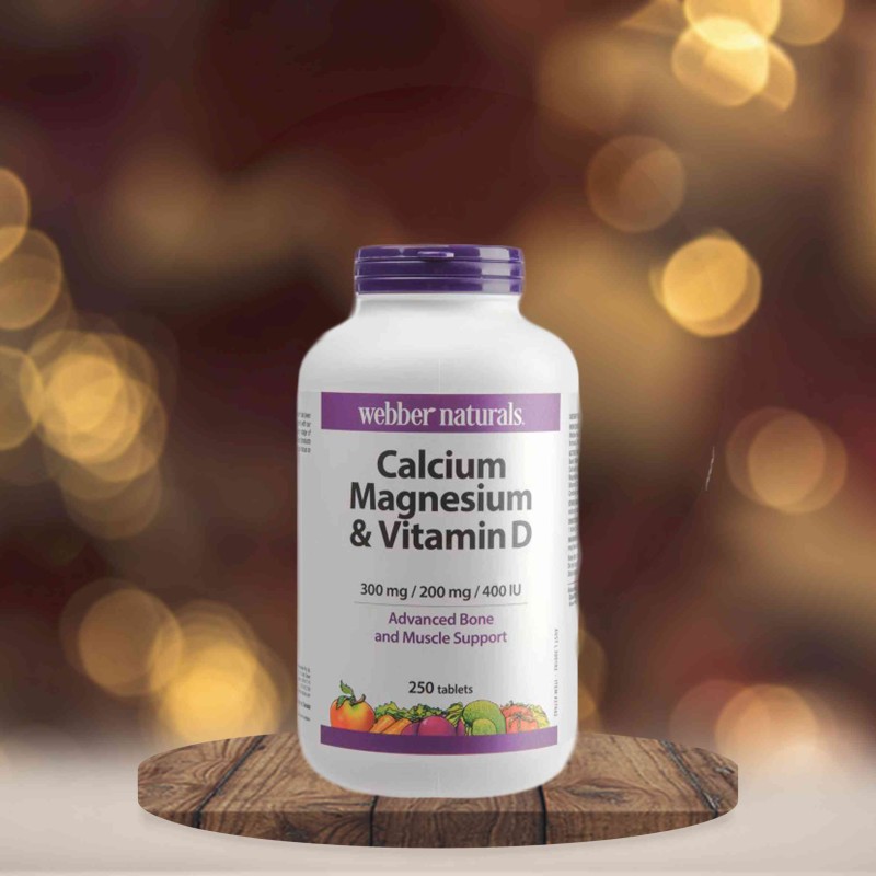 Webber Natural Calcium Magnesium and Vitamin D Bone Muscle Support 250 Tablets