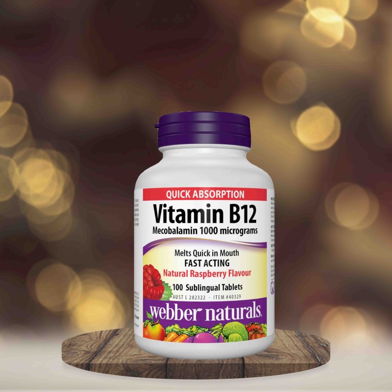 Webber Natural B12 Rasberry 100tab