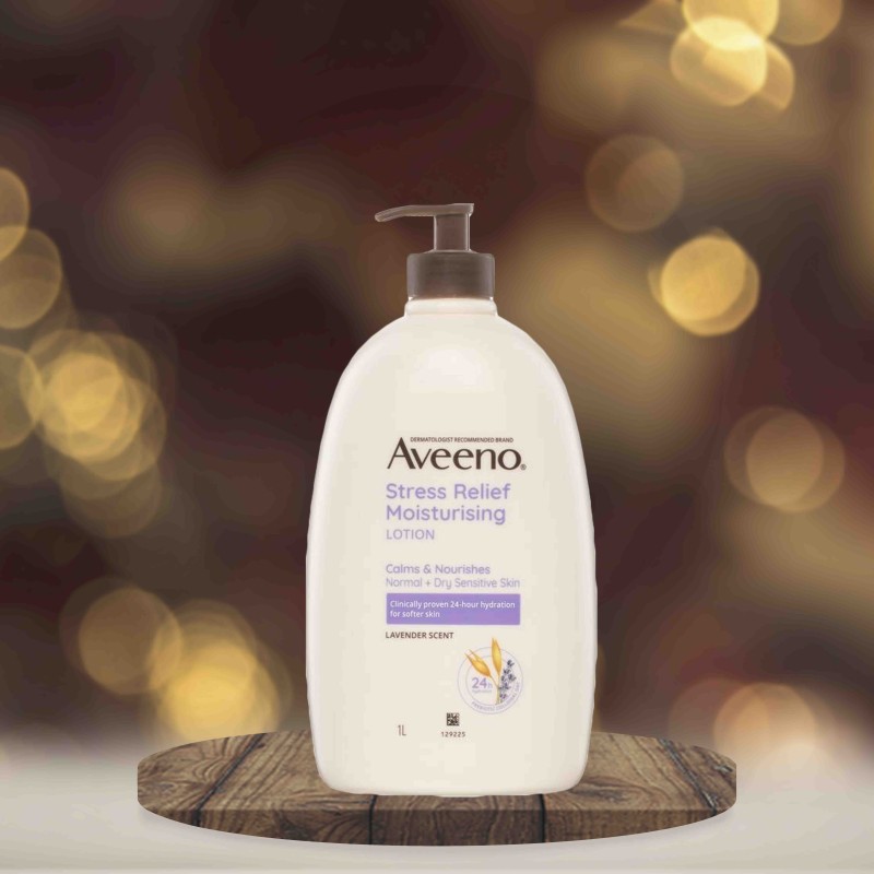 Aveeno Stress Relief Moisturising Lavender Scent Body Lotion 1L