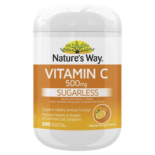 Nature’s Way Sugarless Vitamin C 500mg 300Chewable Tablets
