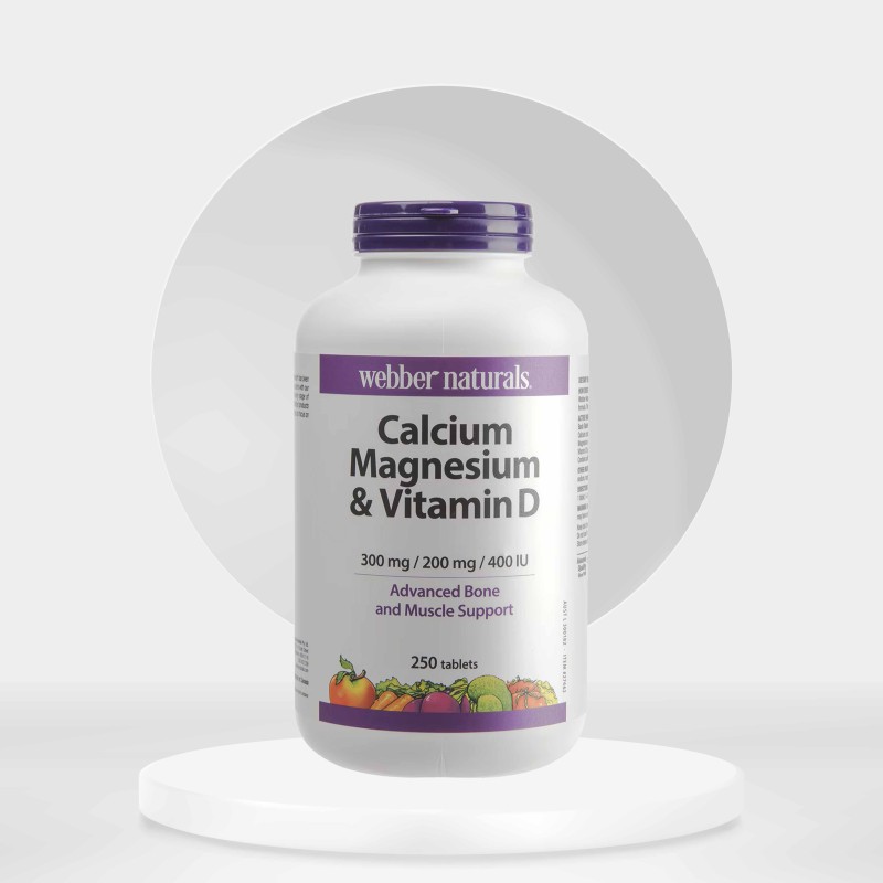 Webber Natural Calcium Magnesium and Vitamin D Bone Muscle Support 250 Tablets
