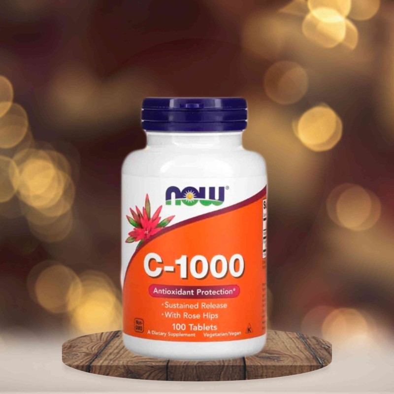NOW C-1000 Antioxidant Protection With Rose Hips 100 Tablets