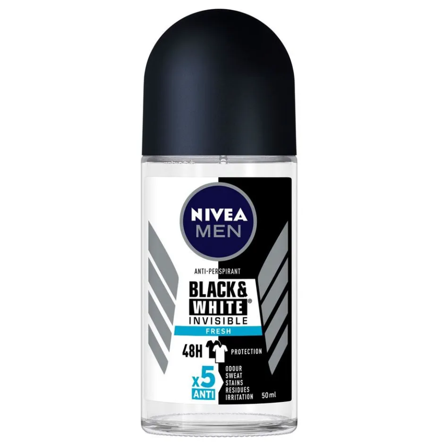 Nivea Men Black & White Invisible Fresh Roll On Deodorant 50ml