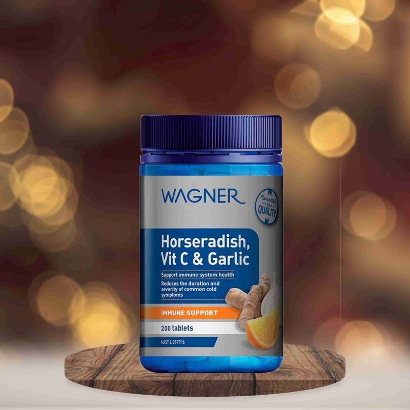 Wagner Horseradish Vitamin C & Garlic 200 Tablets