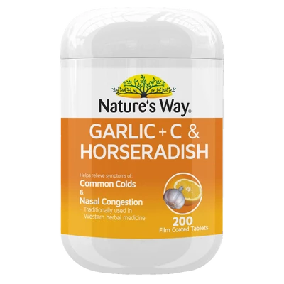 Garlic + Vitamin C & Horseradish 200Tab