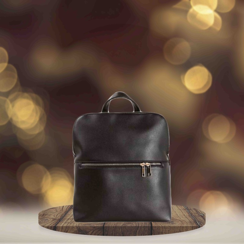Scandi Zip Backpack-Black