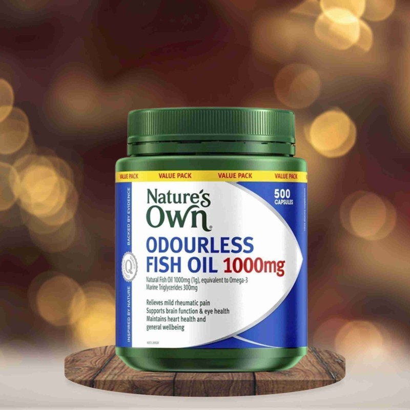 Nature's Own Odourless Fish Oil 1000mg 500 Capsules