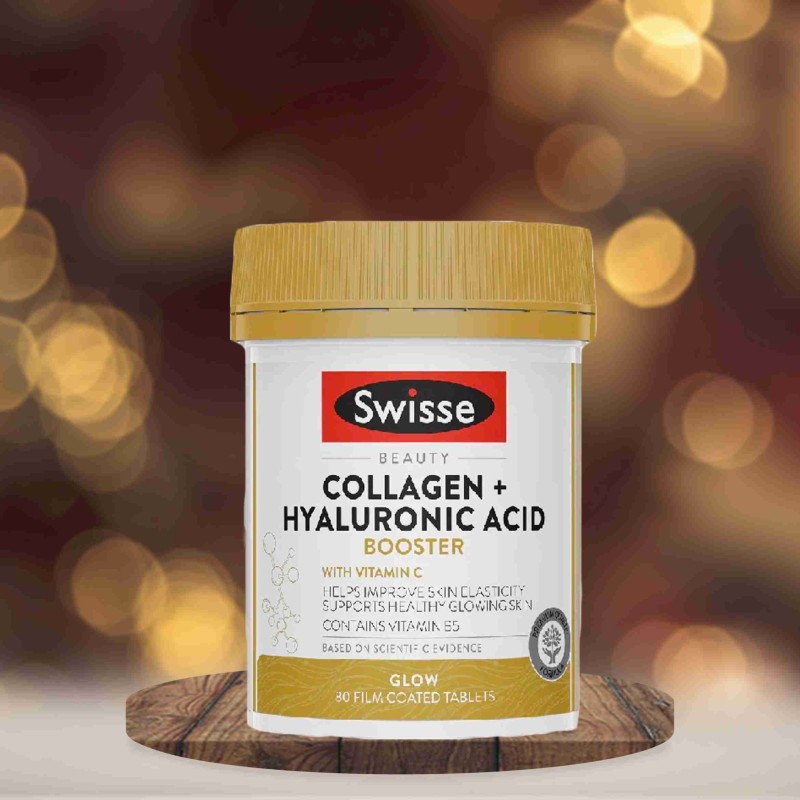 Swisse Beauty Collagen + Hyaluronic Acid Booster 80 Tablets