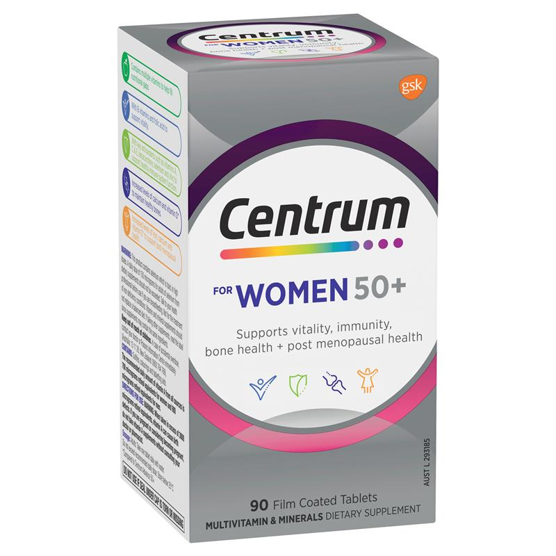 Centrum For Women 50+ 90 Tablets Exclusive Size