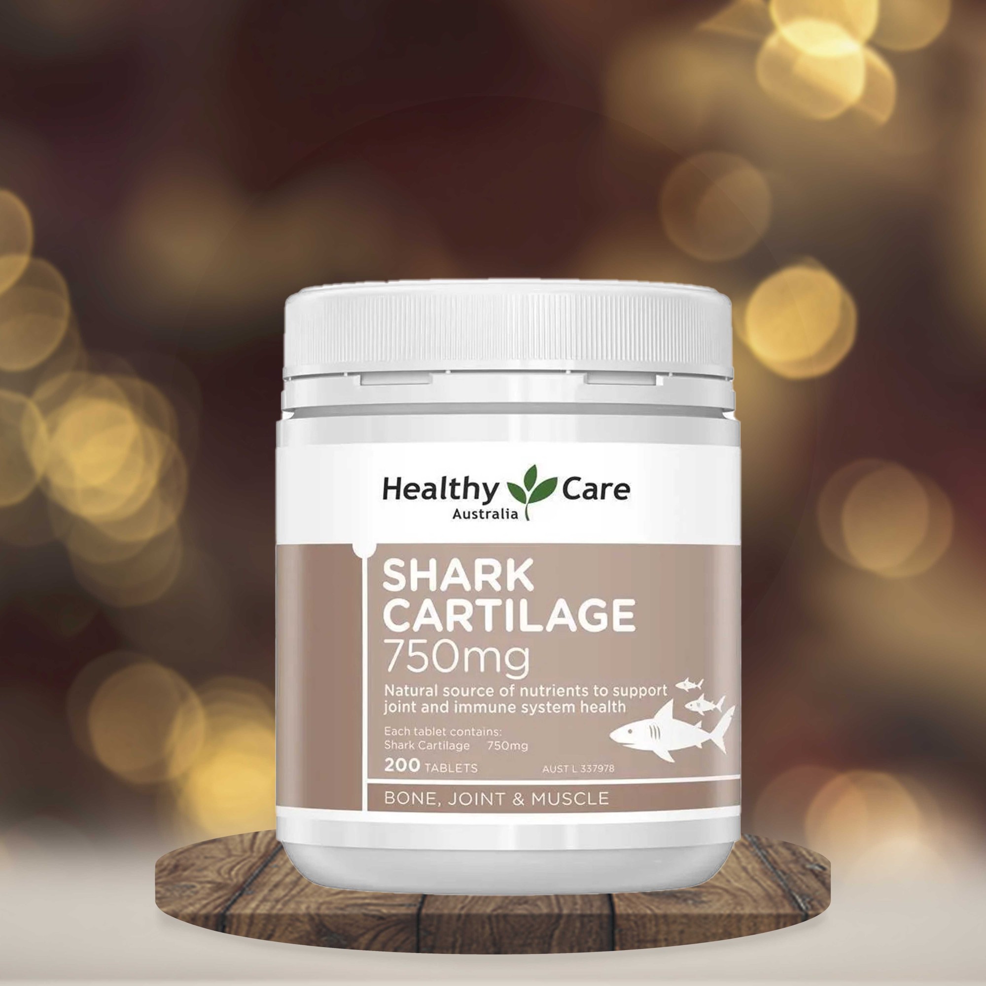 Healthy Care Shark Cartilage 750mg 200 Tablets