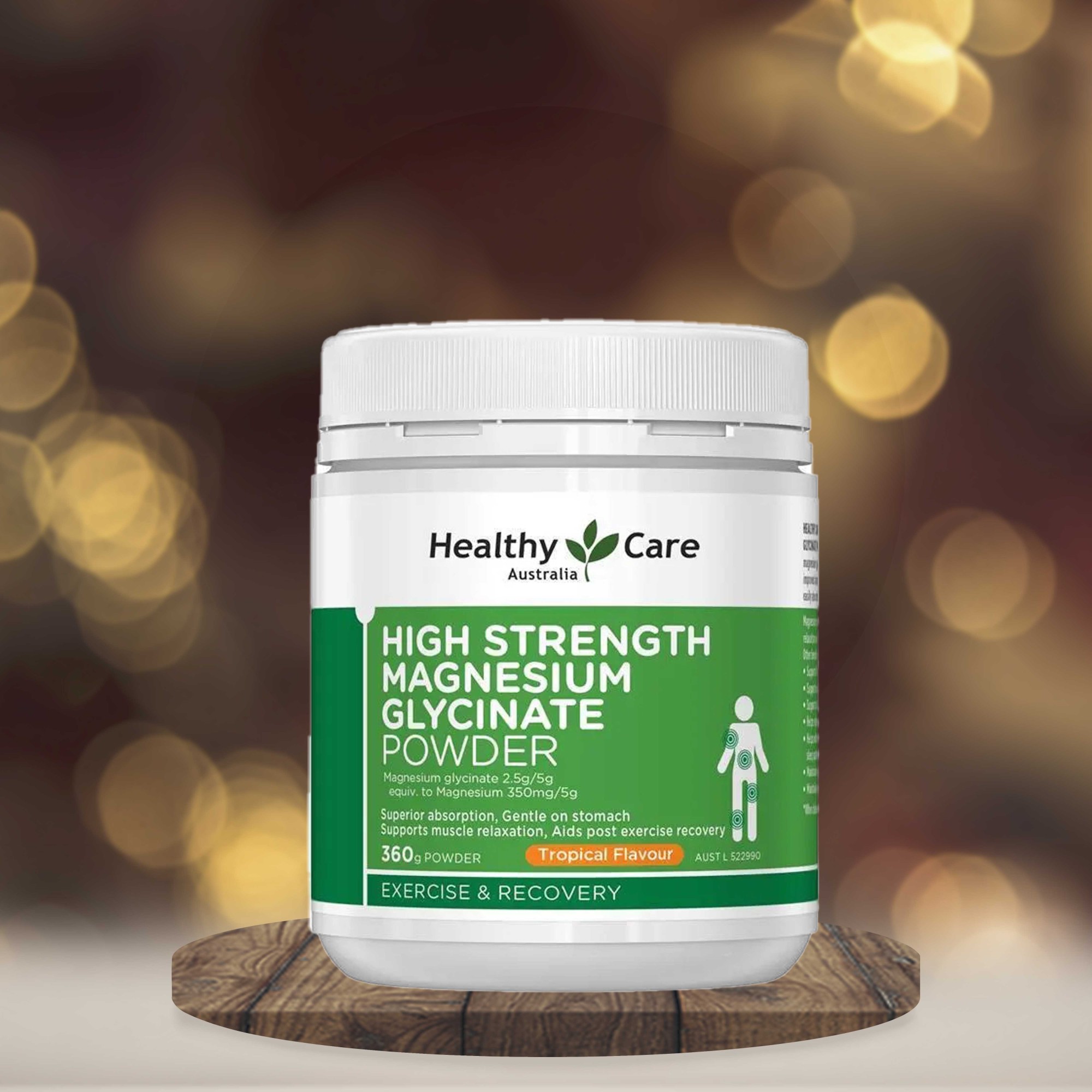 Healthy Care Magnesium Glycinate Powder Tropical 360G