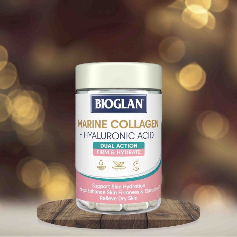 Bioglan Marine Collagen + Hyaluronic Acid 80 Tablets