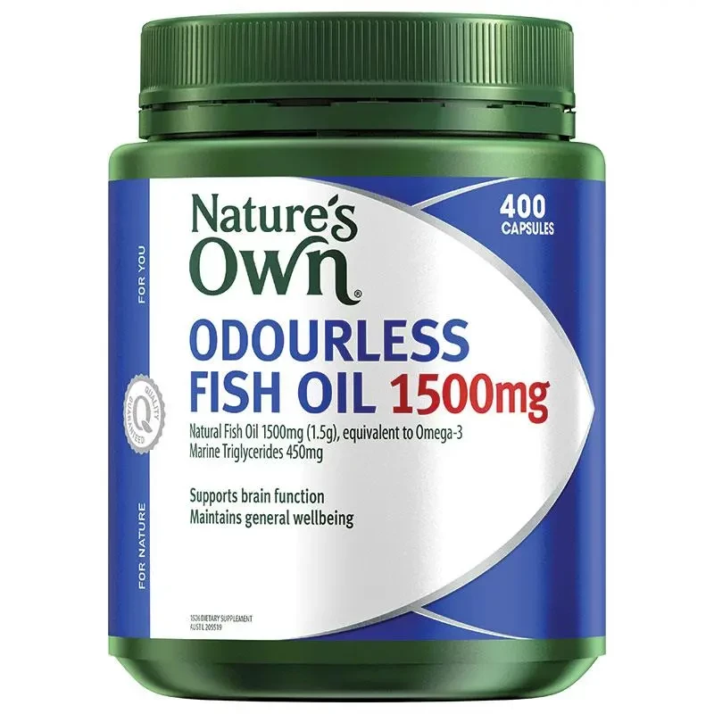 Nature's Own Odourless Fish Oil 1500mg 400 Capsules Exclusive