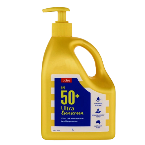 Coles SPF 50+ Sunscreen Ultra Pump | 1L