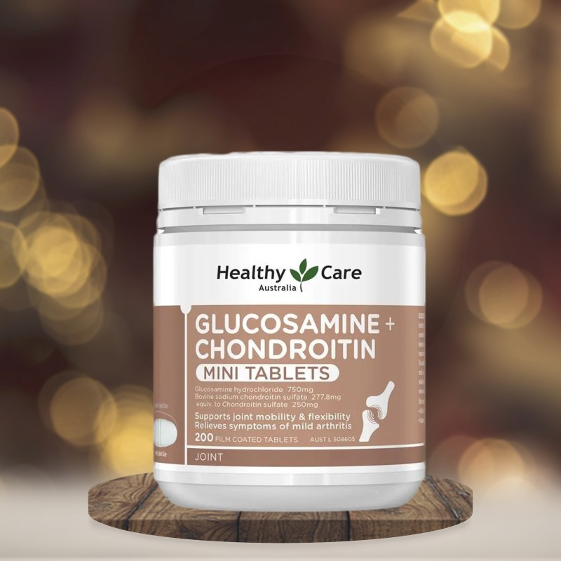 Healthy Care Glucosamine + Chondroitin 200 Mini Tablets