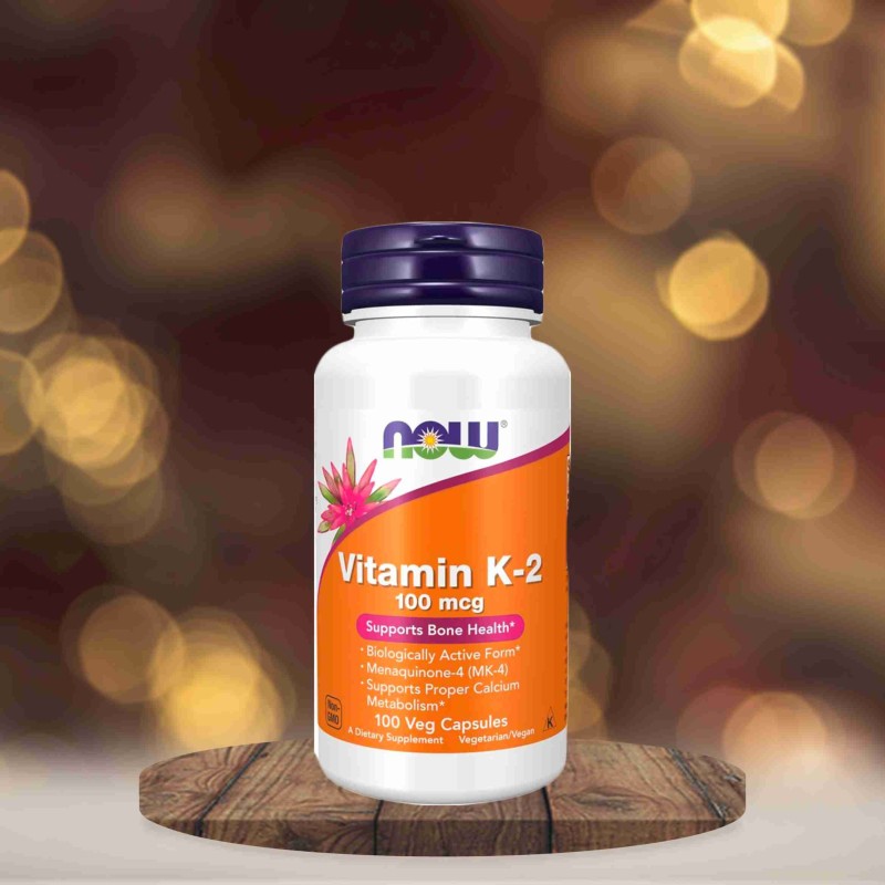 NOW Foods, Vitamin K-2, 100 mcg, 100 Veg Capsules