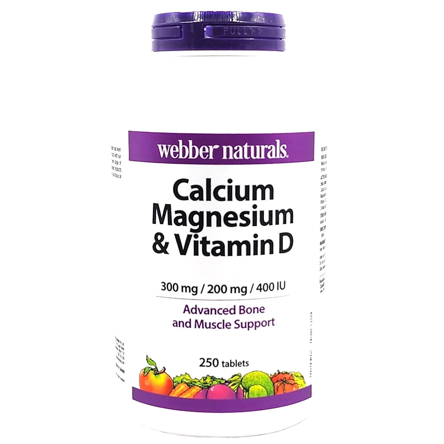 Webber Natural Calcium Magnesium and Vitamin D Bone Muscle Support 250 Tablets