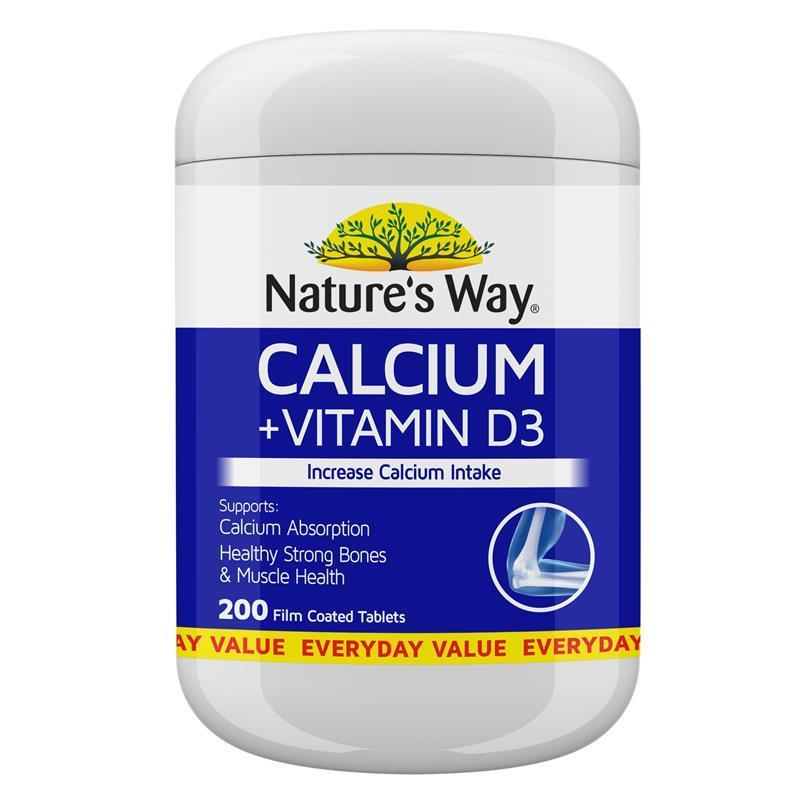 Nature's Way Calcium + Vitamin D3 200 Tablets