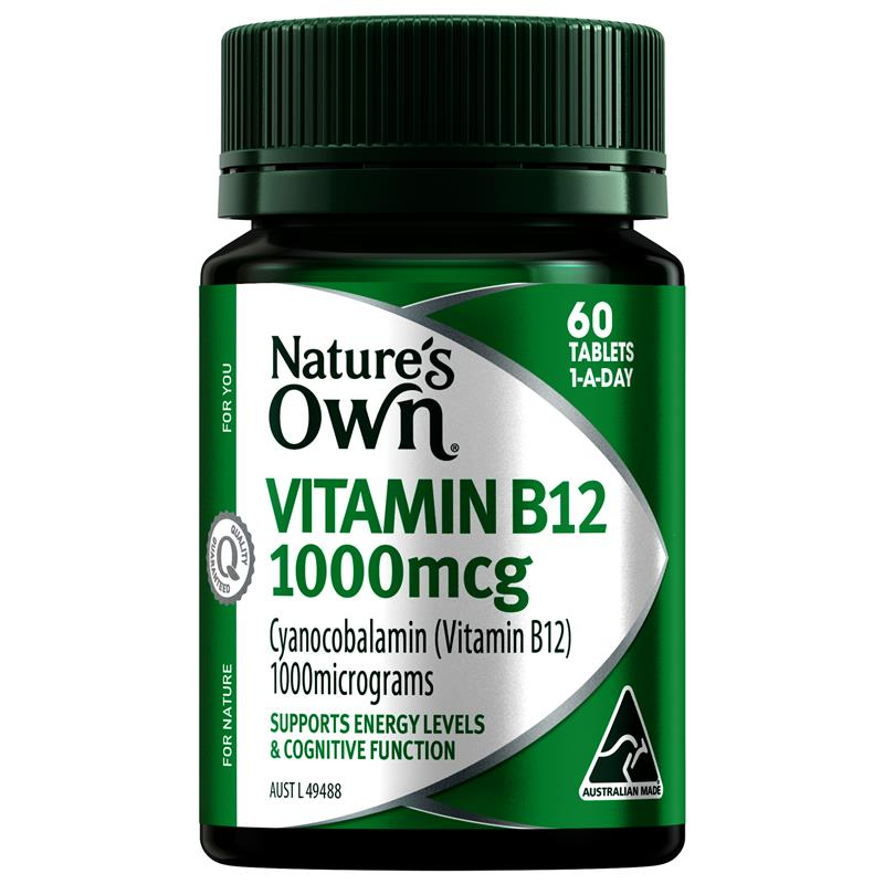 Nature's Own Vitamin B12 1000mcg 60 Tablets