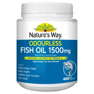 Nature’s Way Odourless Fish Oil 1500mg 400Caps