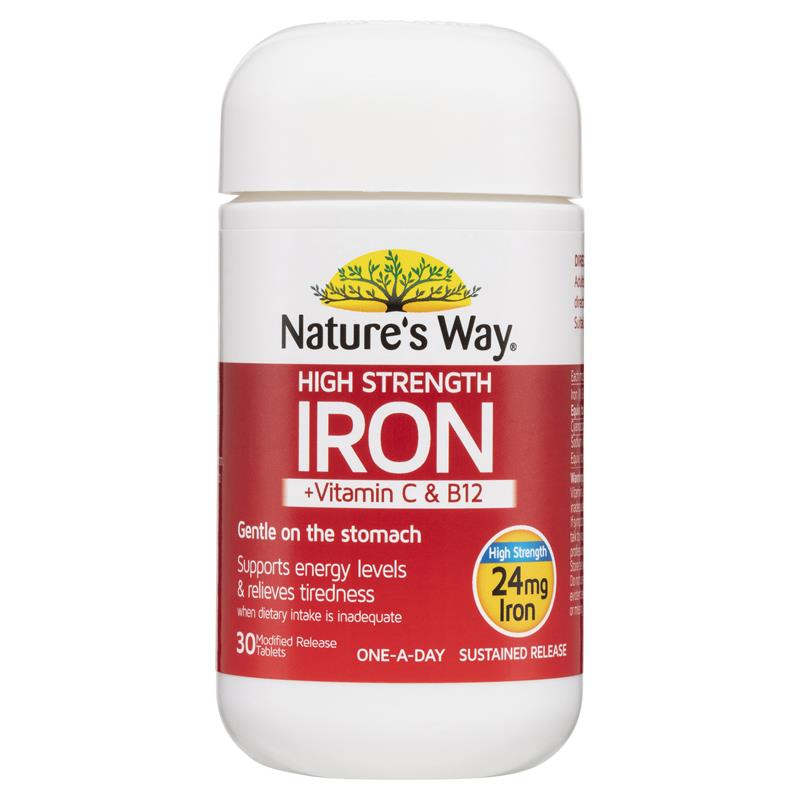 Nature's Way High Strength Iron 30 Tablets