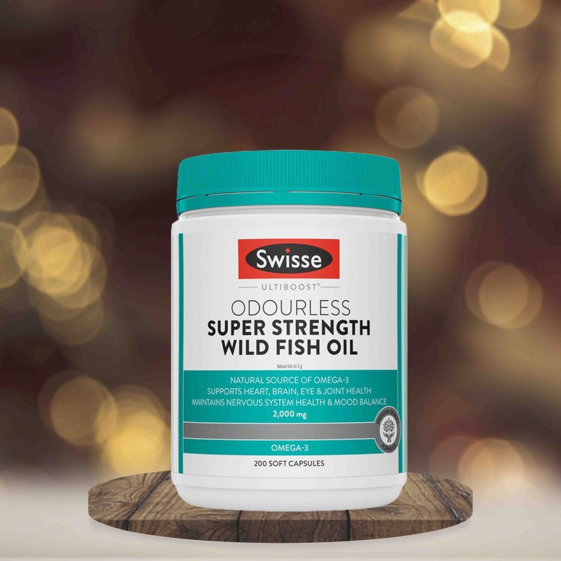 Swisse Ultiboost Super Strength Odourless Wild Fish Oil 200cap