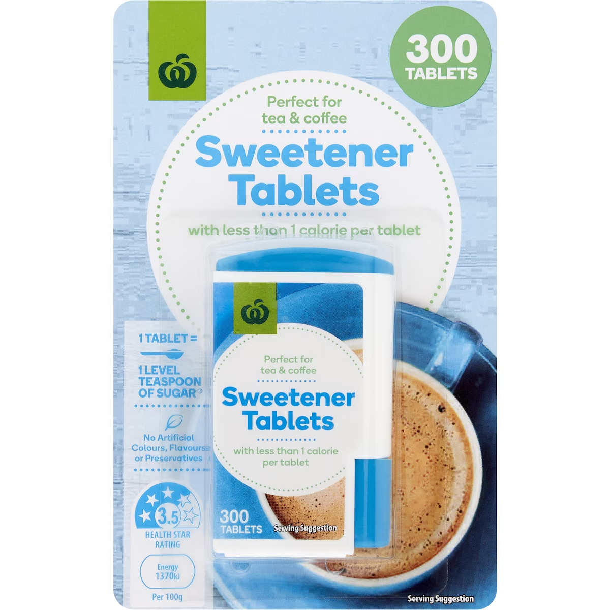 Woolworths Sweetener Tablets 300 Pack