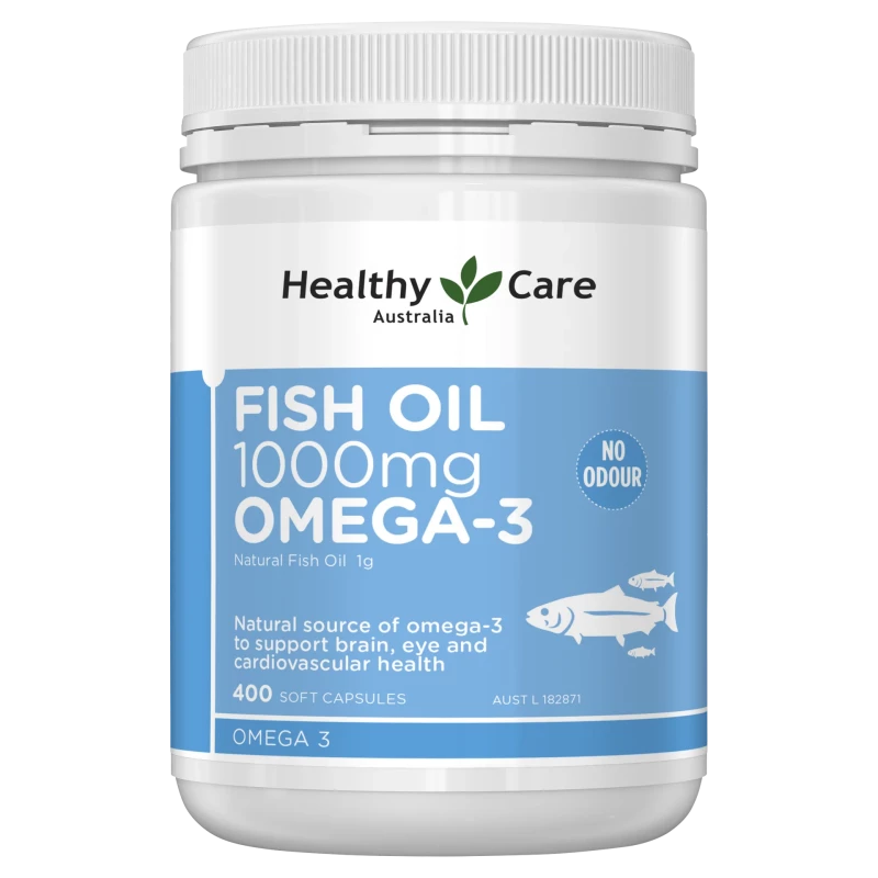 Healthy Care Fish Oil 1000mg + Krill Oil 400 Capsules