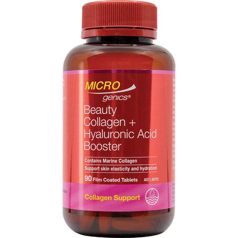 Microgenics Bioactive Beauty Collagen + Hyaluronic Acid Booster 90 Tablets