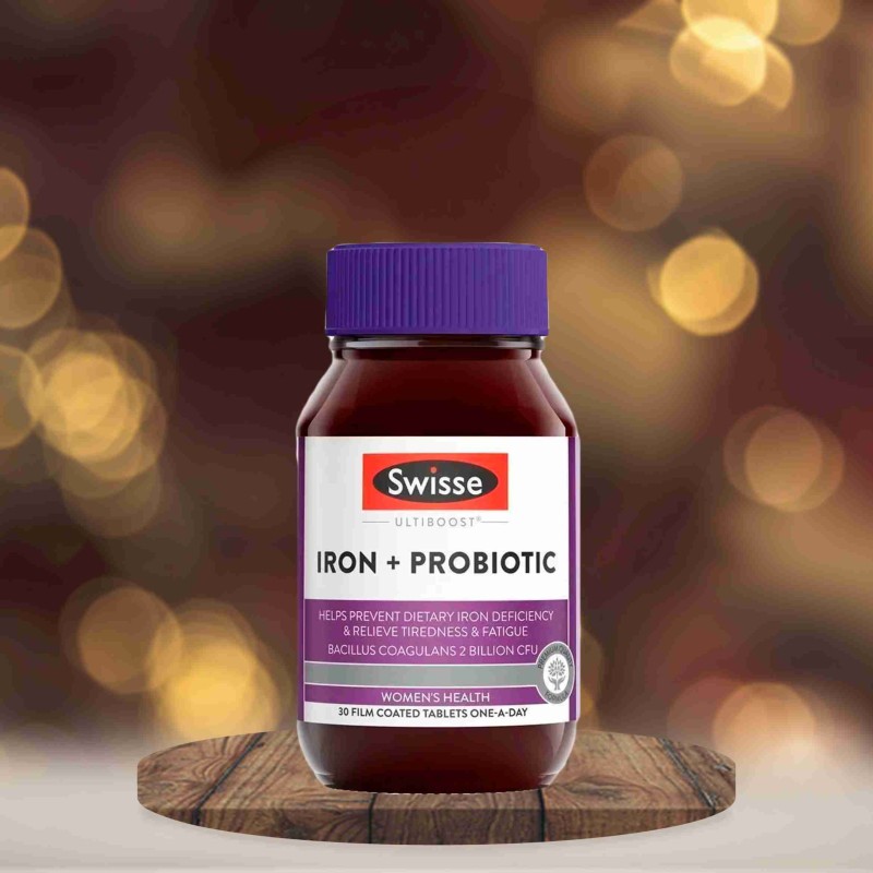 Swisse Iron + Probiotic 30 Tablets