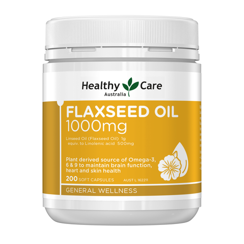 Healthy care flaxseed oil 1000mg 200 capsules