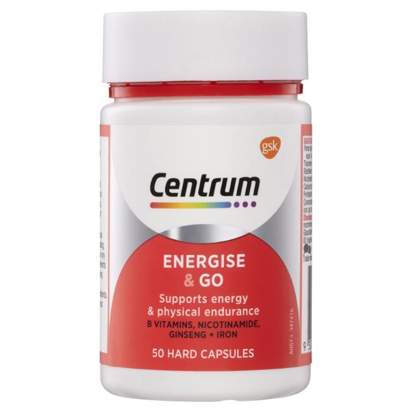 Centrum Energise & Go 50 Capsules