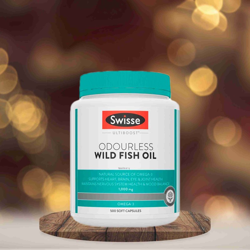 Swisse Ultiboost Odourless Wild Fish Oil 1000mg 500 Capsules