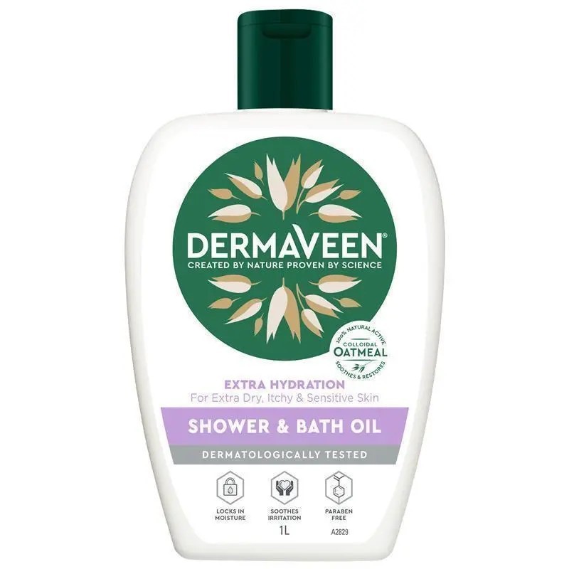 DermaVeen Extra Hydration Shower & Bath Oil 1L