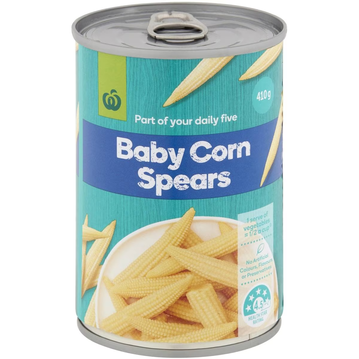 Woolworths Baby Corn Spears 410g Can