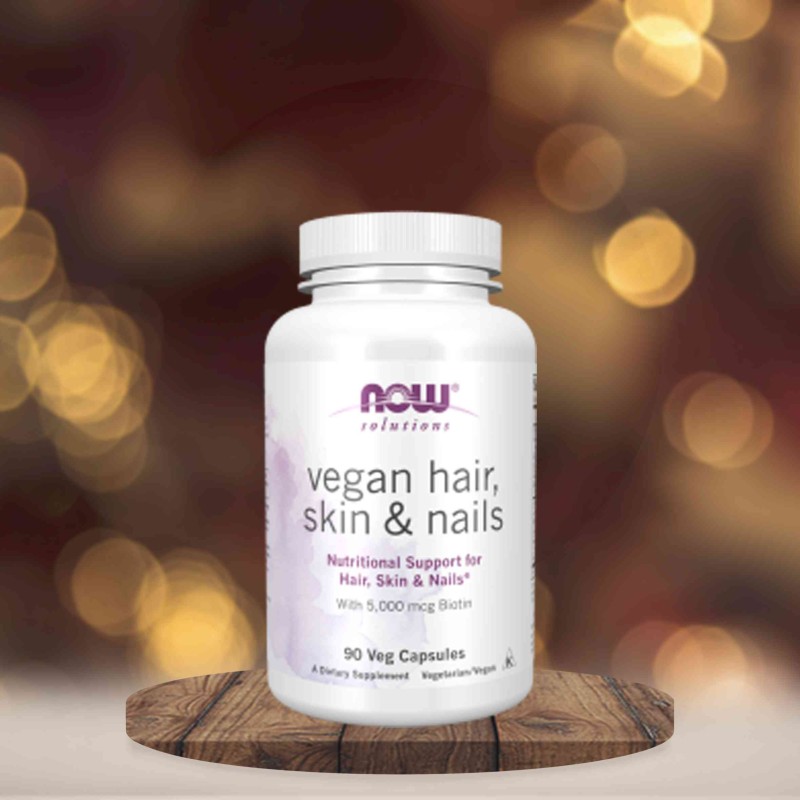 NOW VEGAN HAIR, SKIN & NAILS VEG. 90 CAPSULES
