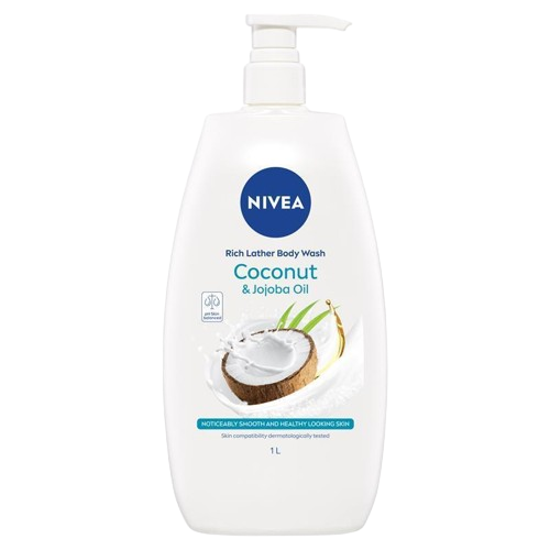 NIVEA Coconut & Jojoba Oil Shower Gel Body Wash 1L