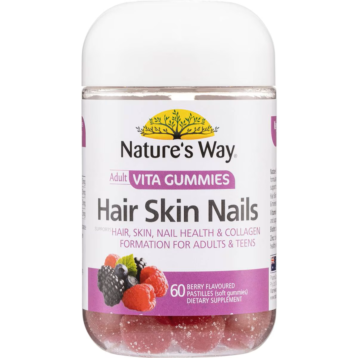 Nature's way Hair, Skin, Nails adult vita gummies  60 soft gummies