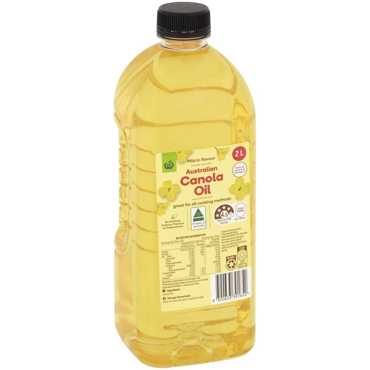 Woolworths Canola Oil 2L