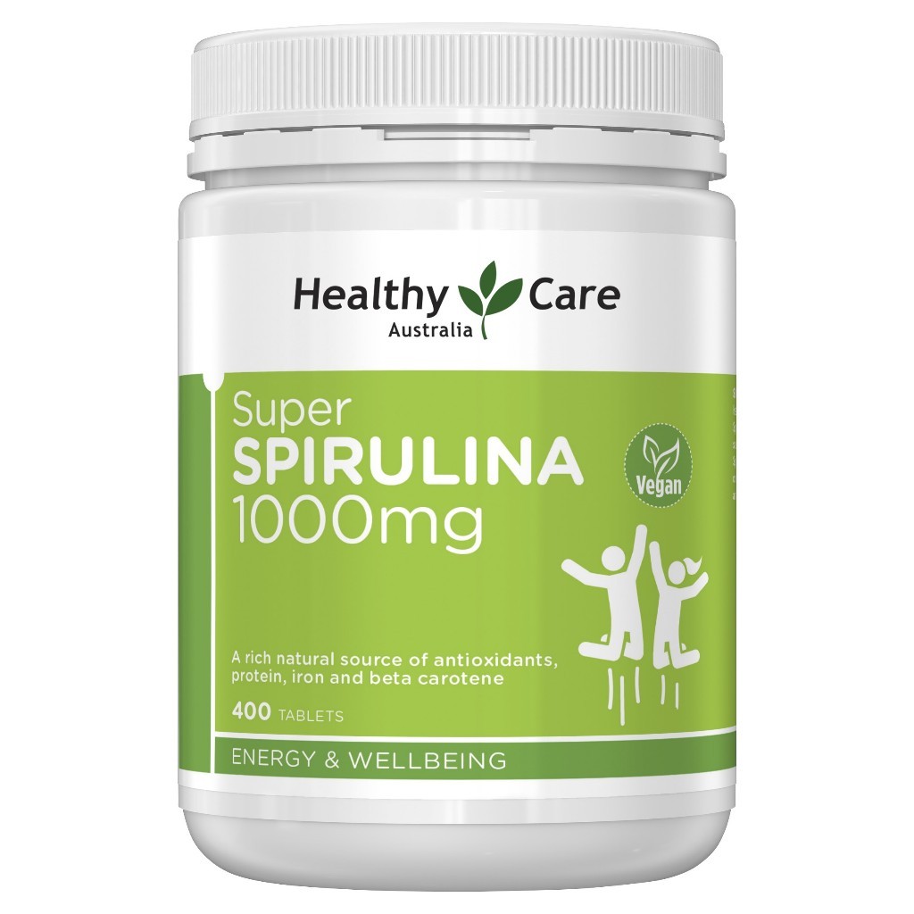 Healthy care super spirulina 1000mg 400 capsules