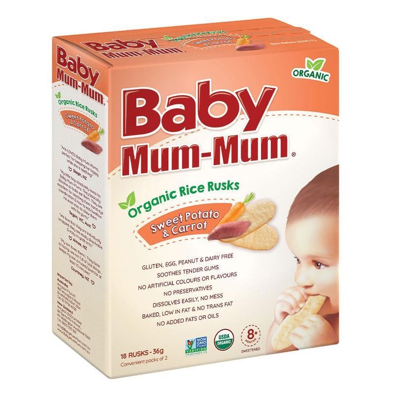 Baby Mum-Mum Rice Rusks Sweet Potato & Carrot Flavour 36g