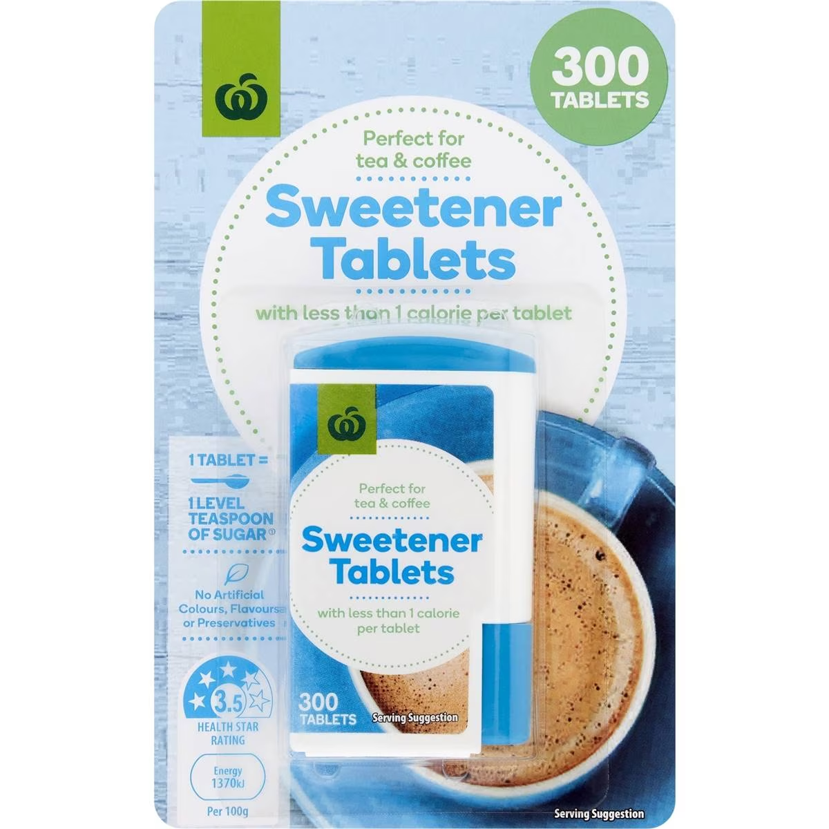 Woolworths Sweetener Tablets 300 Pack