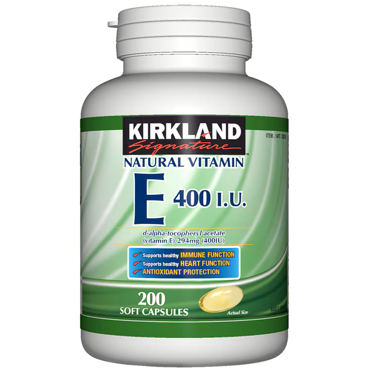 Kirkland Signature Natural Vitamin E 400 IU 200 Softgels